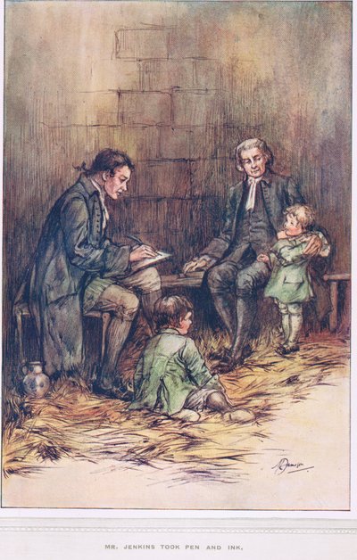 Mr Jenkins took pen and ink, illustration from 